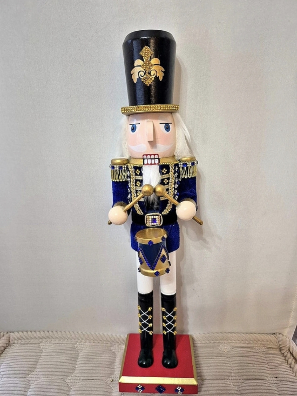 Nutcracker Soldier Decor in Blue & Black